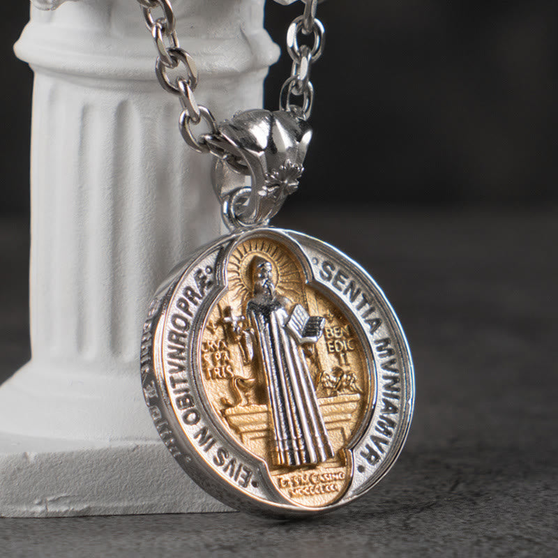 St. Benedict Home Blessing Alloy Necklace
