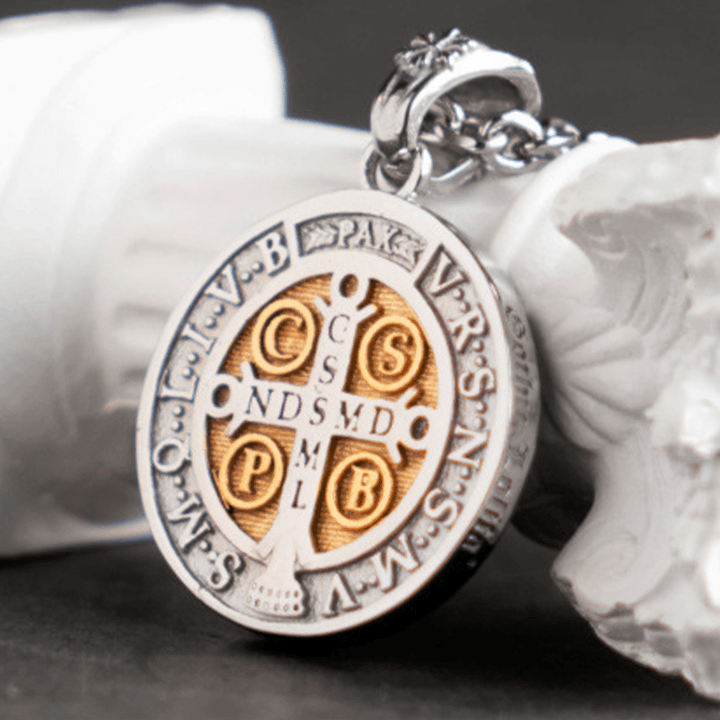 St. Benedict Home Blessing Alloy Necklace