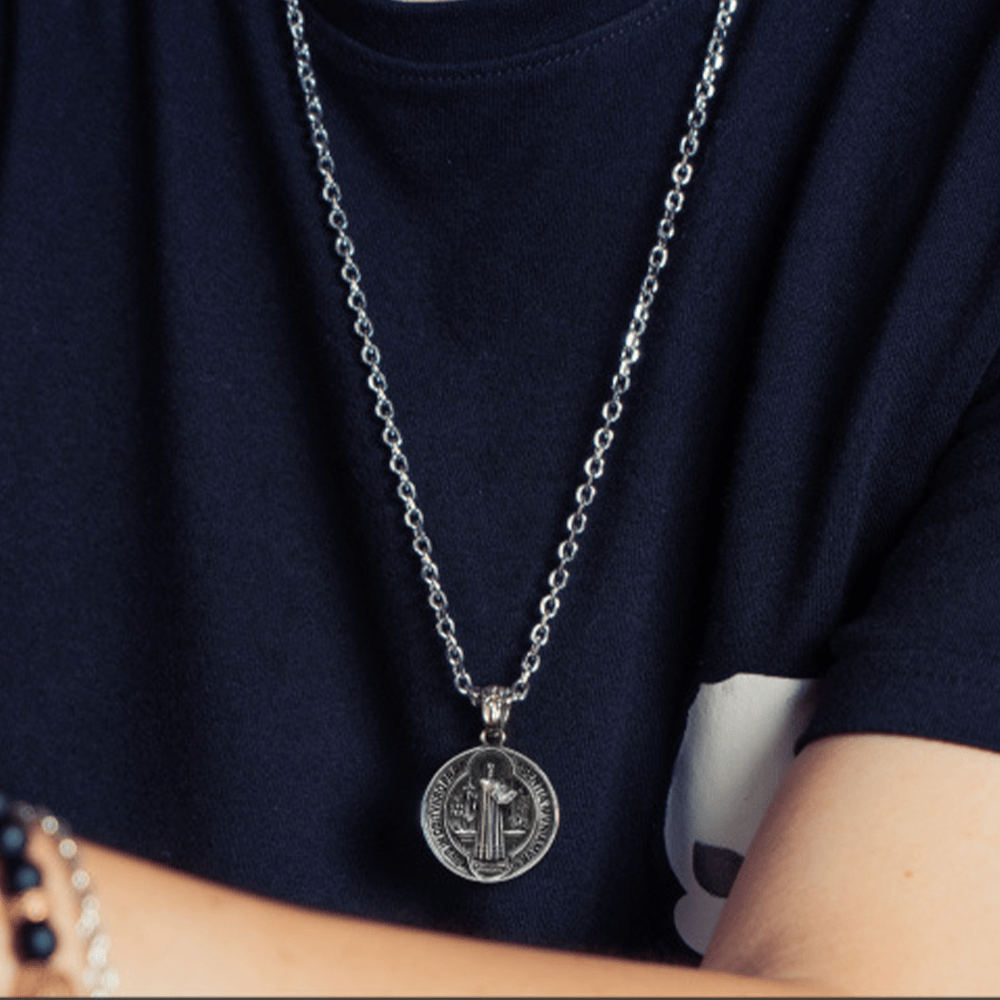 St. Benedict Home Blessing Alloy Necklace