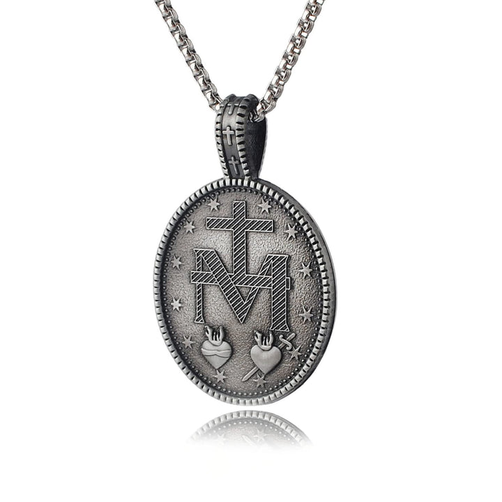 Miraculous Virgin Mary Medallion Pendant Necklace