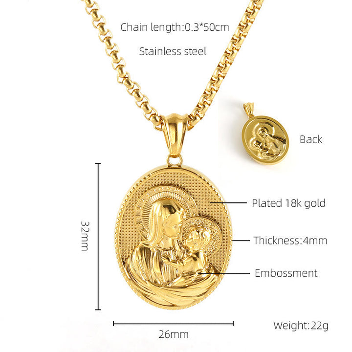 11 Retro Style Classic Icon Bless Pendant Necklace