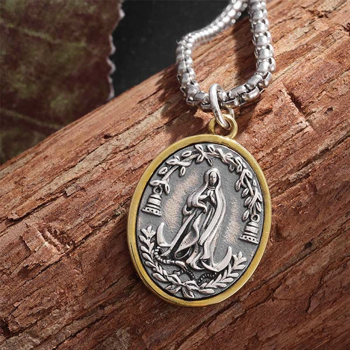 Retro Style Our Lady of Guadalupe Madal Alloy Necklace