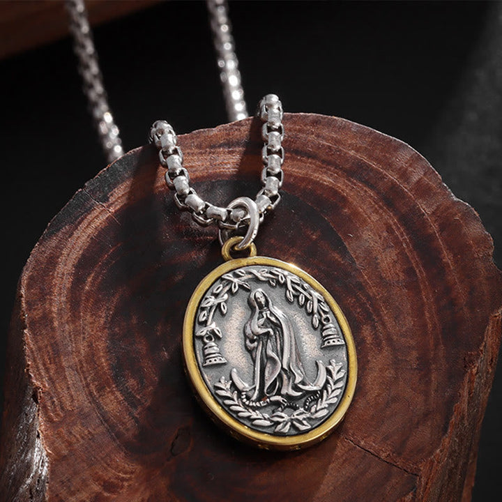 Retro Style Our Lady of Guadalupe Madal Alloy Necklace