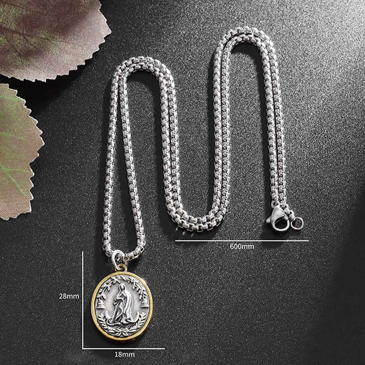 Retro Style Our Lady of Guadalupe Madal Alloy Necklace