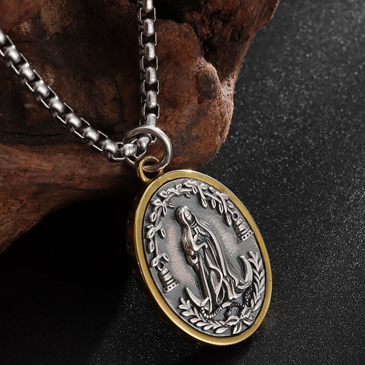 Retro Style Our Lady of Guadalupe Madal Alloy Necklace