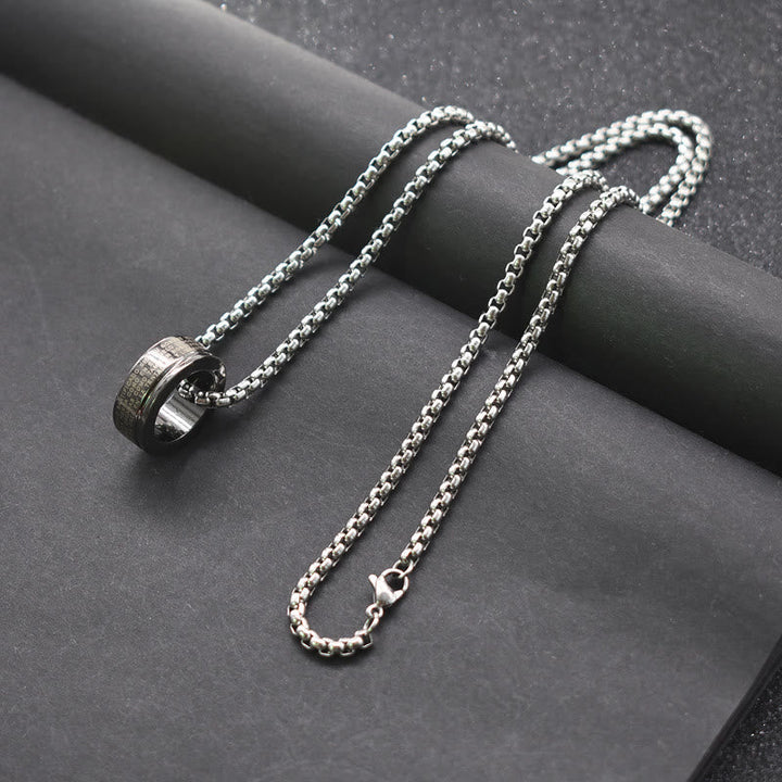 Combination Style Bible Verse Ring & Chain Necklace