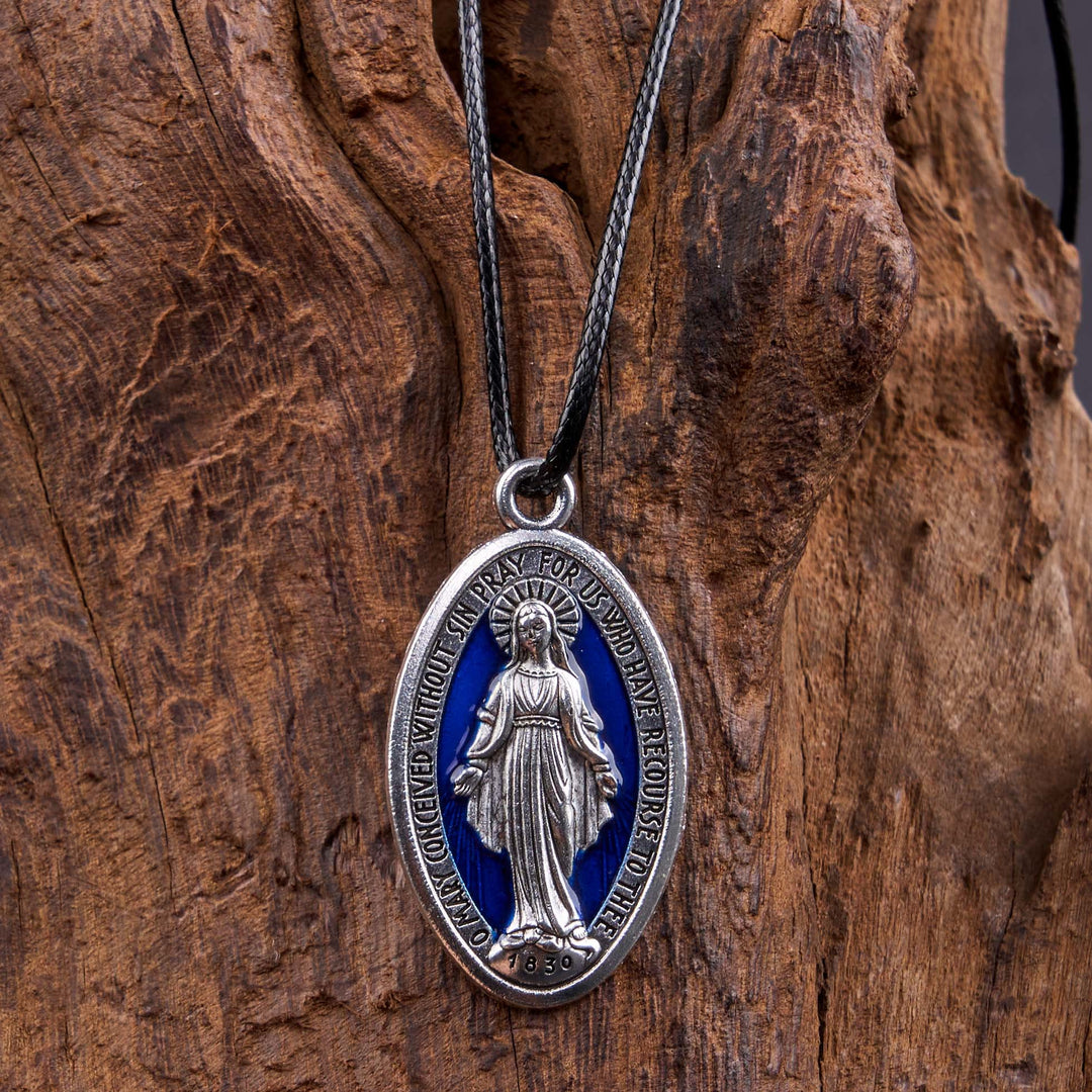 Classic Style Miraculous Medal of Our Lady Pendant Necklace