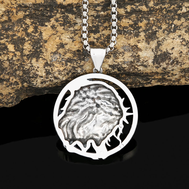 Retro Punk Style Crown of Thorns of Jesus Pendant Necklace