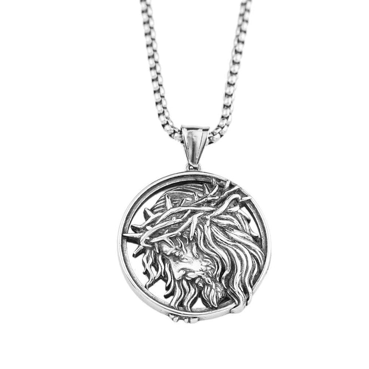 Retro Punk Style Crown of Thorns of Jesus Pendant Necklace