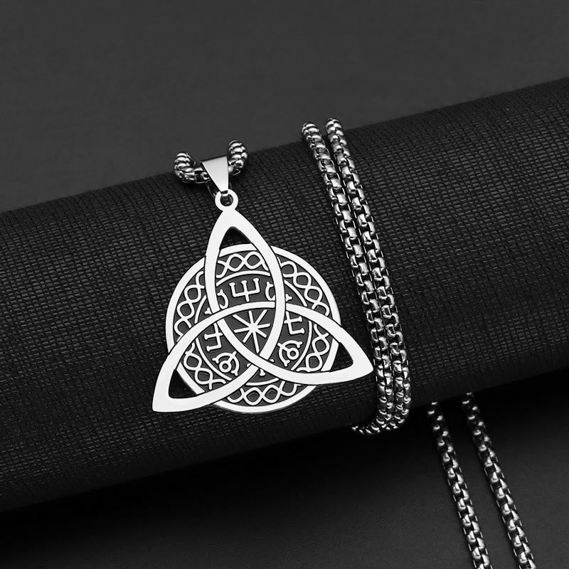 Minimalist Style Triquetra Stainless Steel Pendant Necklace