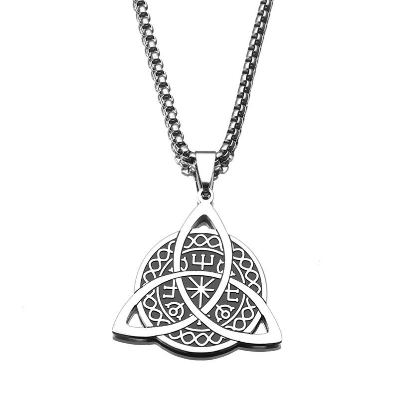 Minimalist Style Triquetra Stainless Steel Pendant Necklace