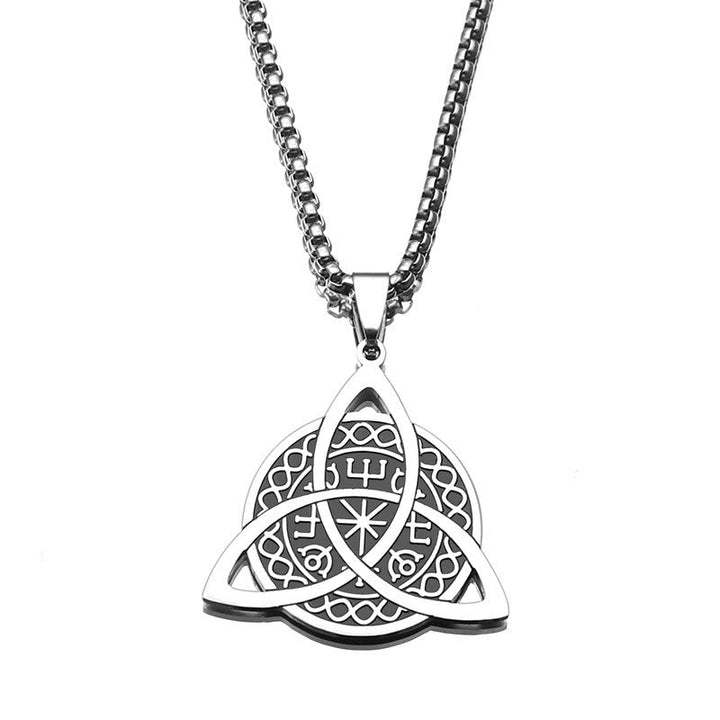 Minimalist Style Triquetra Stainless Steel Pendant Necklace
