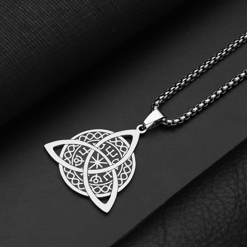 Minimalist Style Triquetra Stainless Steel Pendant Necklace