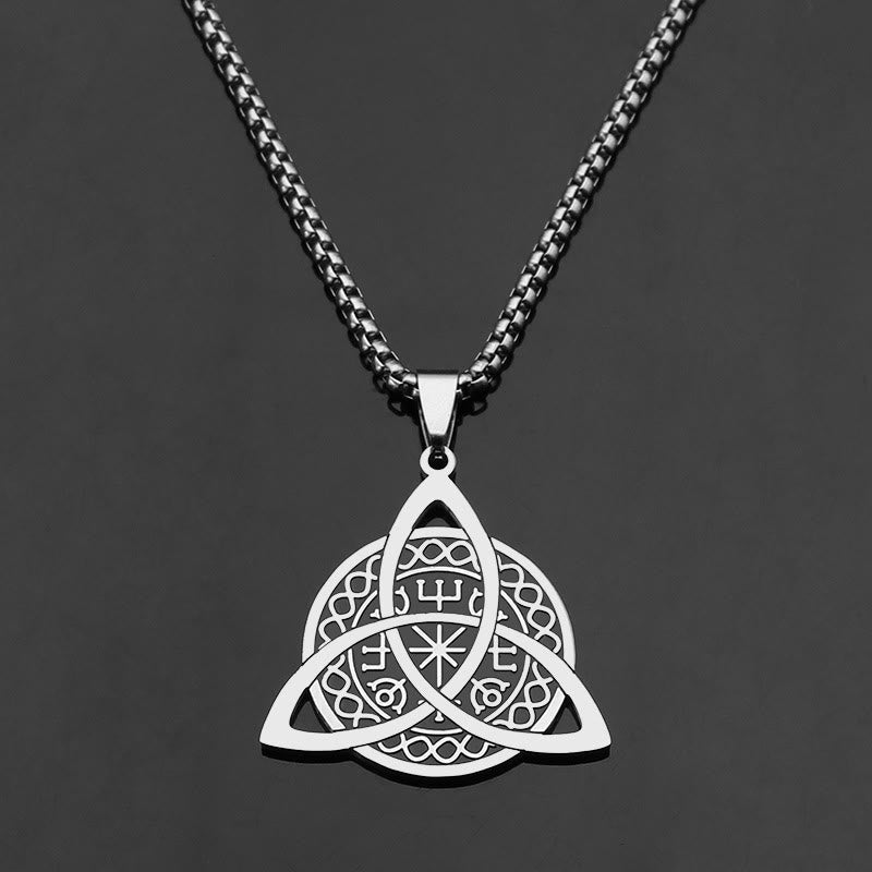 Minimalist Style Triquetra Stainless Steel Pendant Necklace
