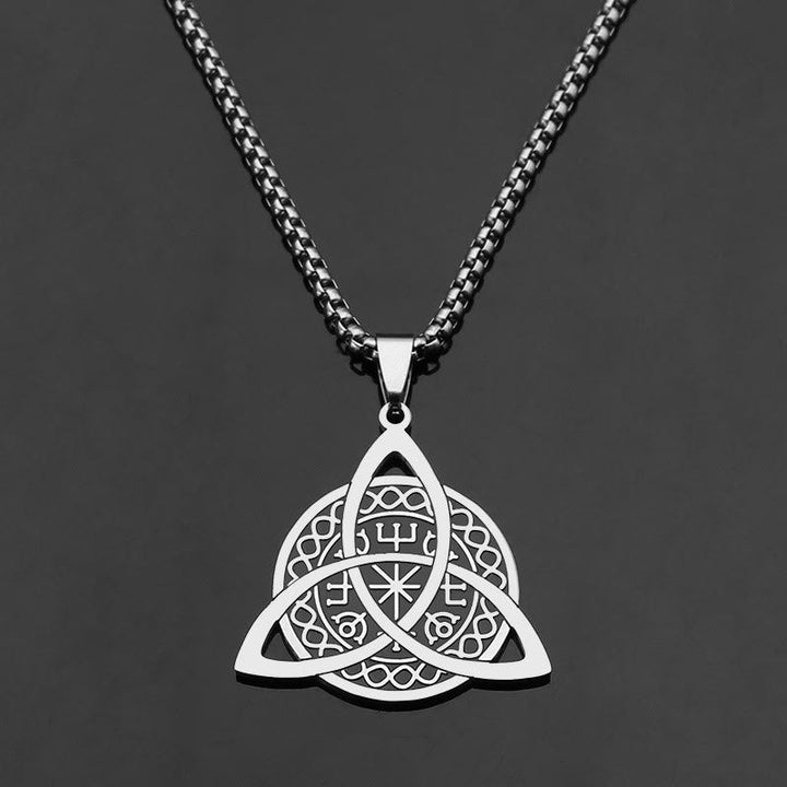 Minimalist Style Triquetra Stainless Steel Pendant Necklace