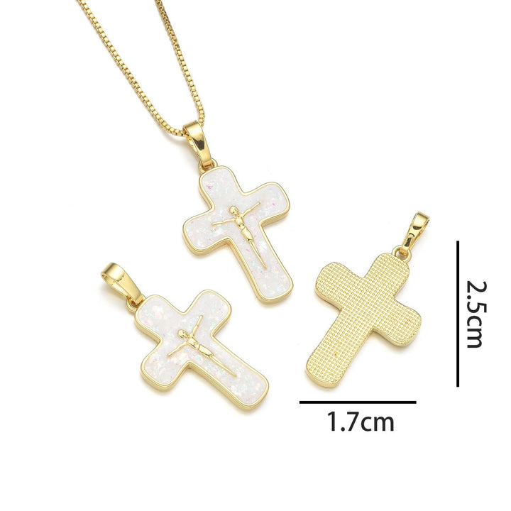 Minimalist Style Crucifixion Coppering Pendant Necklace