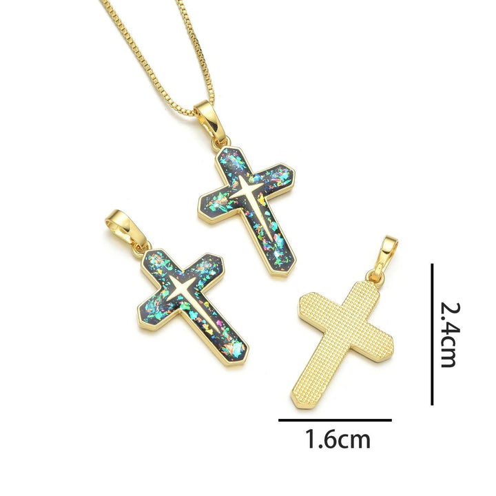 Minimalist Style Crucifixion Coppering Pendant Necklace