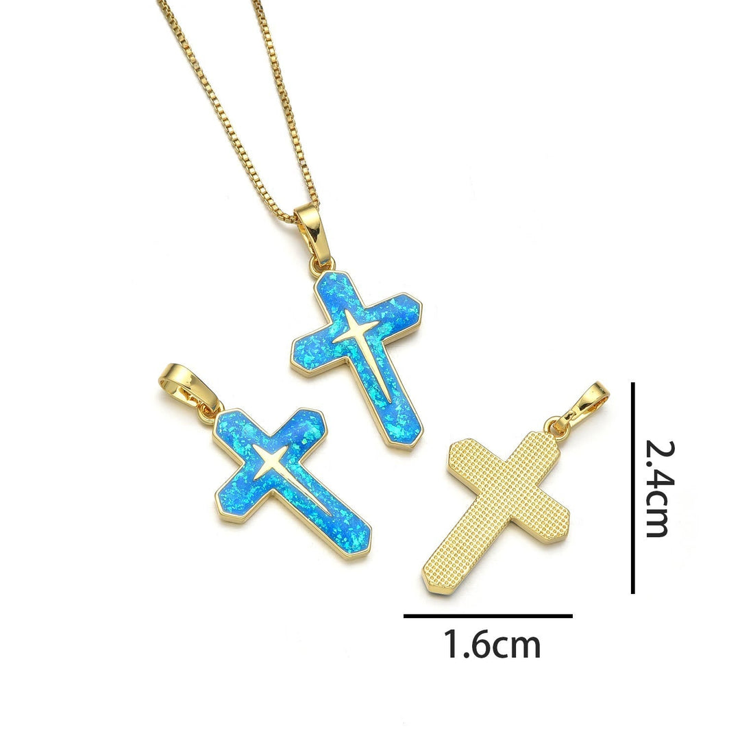 Minimalist Style Crucifixion Coppering Pendant Necklace