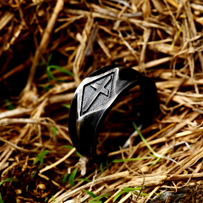 Retro Style Vintage Cross Titanium Steel Ring