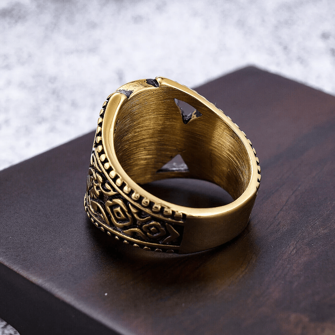 Classic Style Old Craft Jerusalem Cross Symbol Alloy Ring