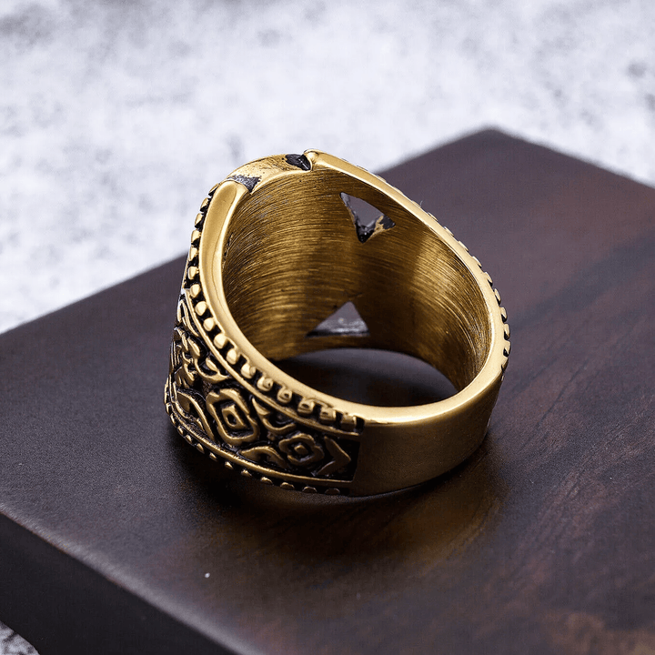 Classic Style Old Craft Jerusalem Cross Symbol Alloy Ring