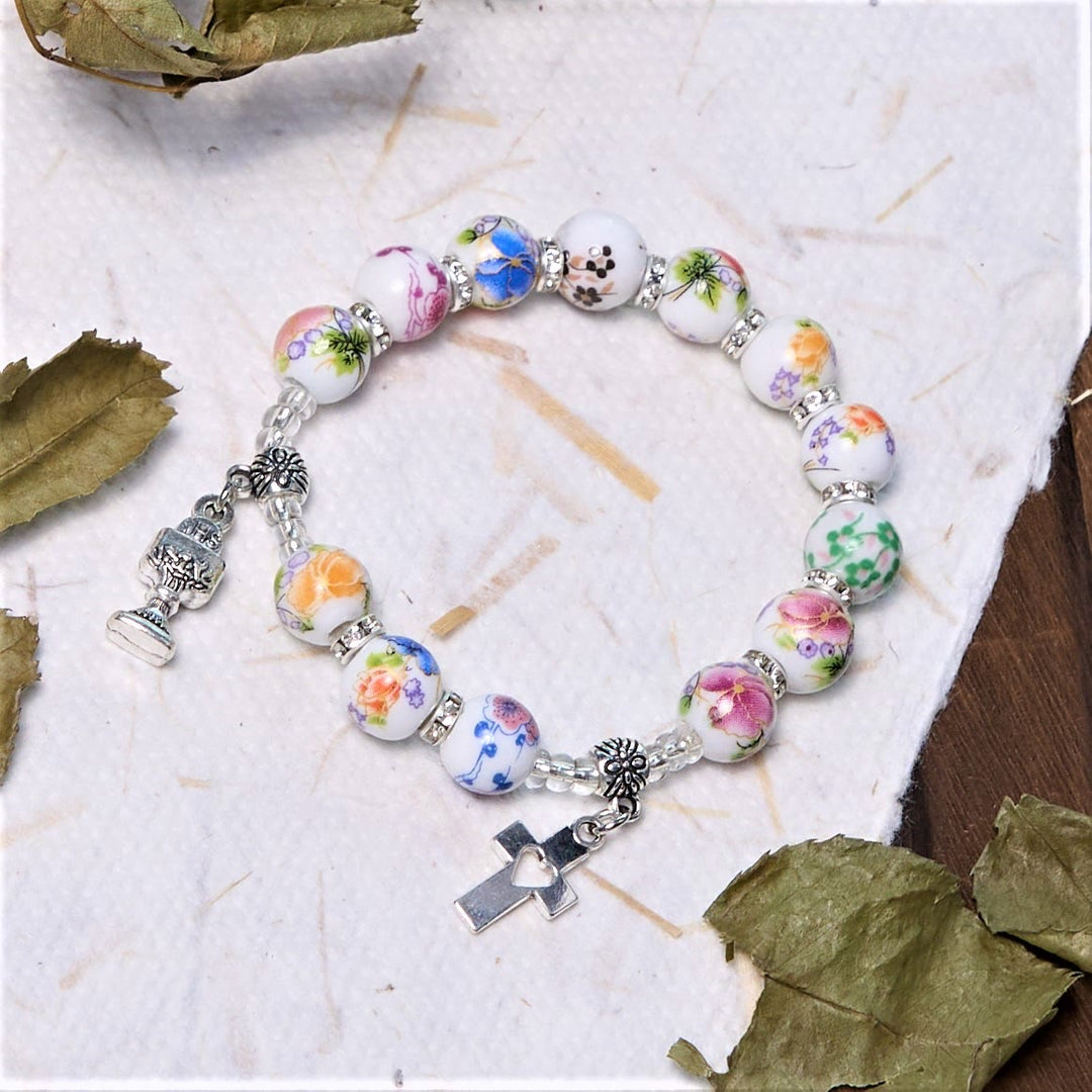 Colorful Style Ceramics Beads Holy Gail One Decade Bracelet