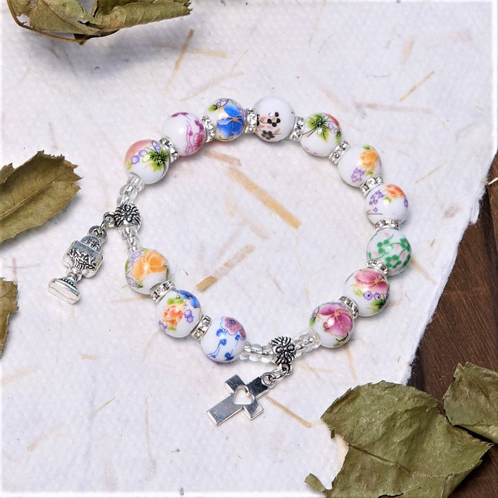 Colorful Style Ceramics Beads Holy Gail One Decade Bracelet