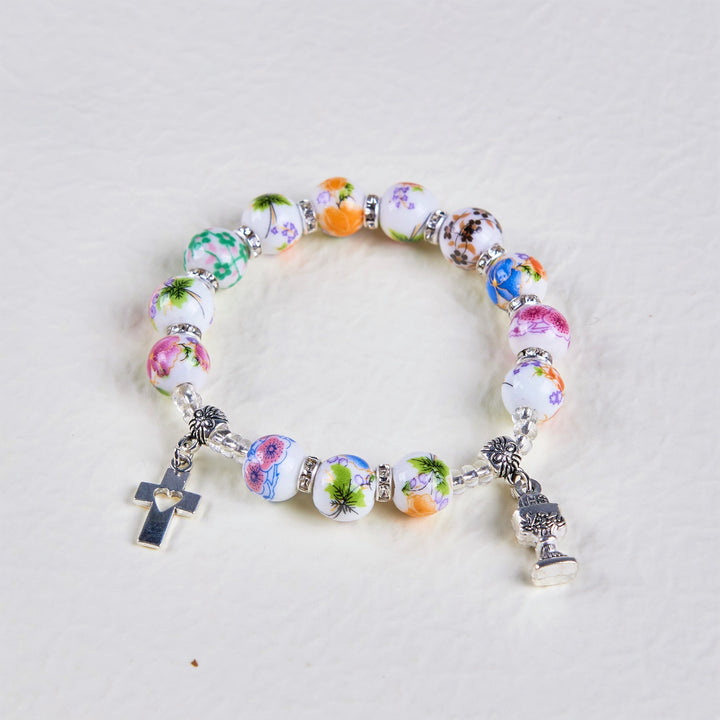 Colorful Style Ceramics Beads Holy Gail One Decade Bracelet