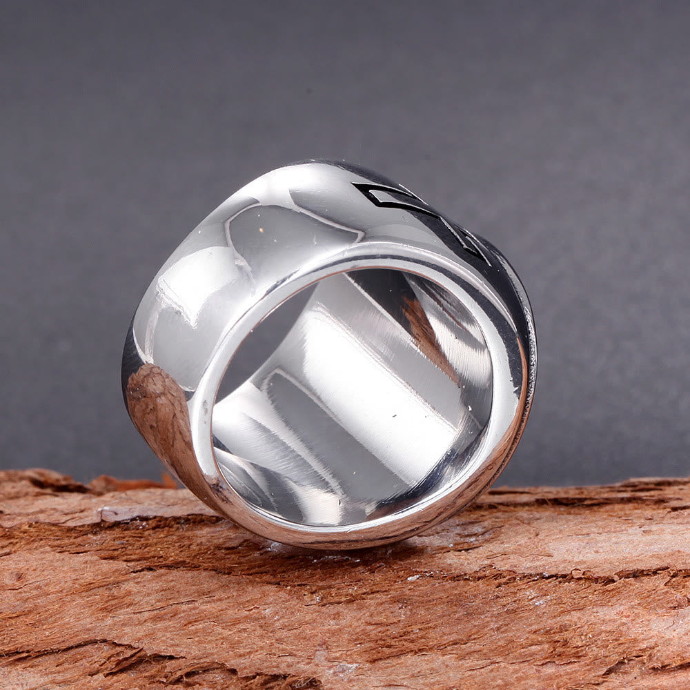 Classic Retro Style Jesus Cross Crucifix Symbol Blessed Faith Ring