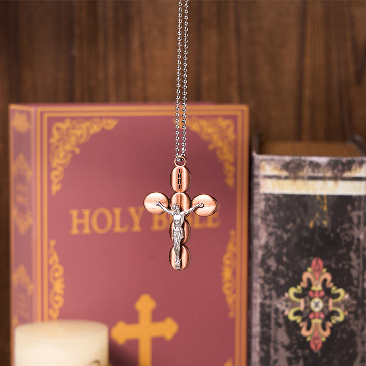 Simple Style Crucifx Protective Religion Amulet Pendant Necklace