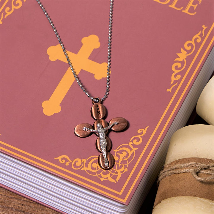 Simple Style Crucifx Protective Religion Amulet Pendant Necklace