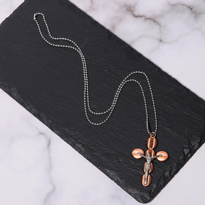 Simple Style Crucifx Protective Religion Amulet Pendant Necklace