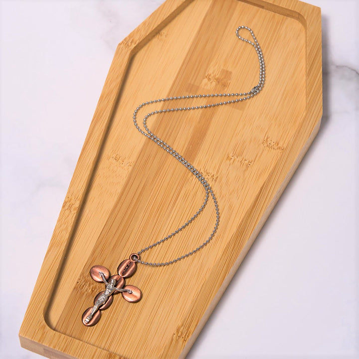 Simple Style Crucifx Protective Religion Amulet Pendant Necklace