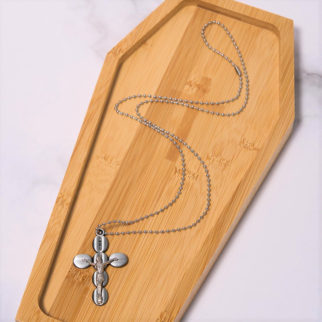 Simple Style Crucifx Protective Religion Amulet Pendant Necklace