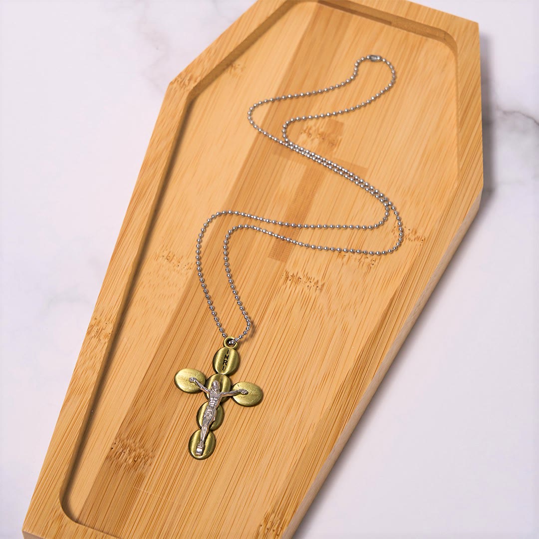 Simple Style Crucifx Protective Religion Amulet Pendant Necklace