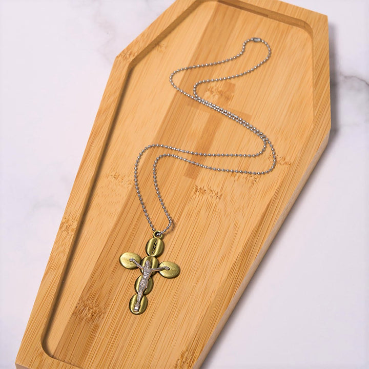 Simple Style Crucifx Protective Religion Amulet Pendant Necklace