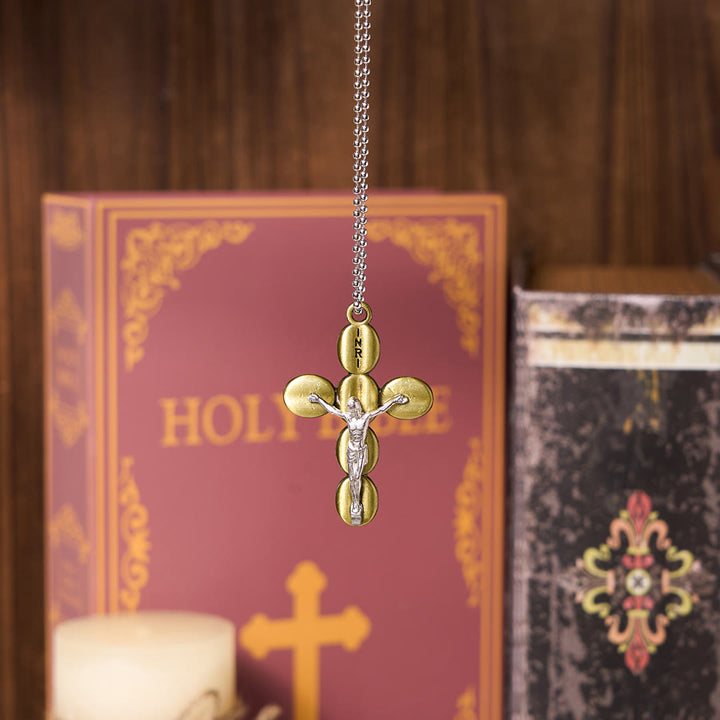 Simple Style Crucifx Protective Religion Amulet Pendant Necklace