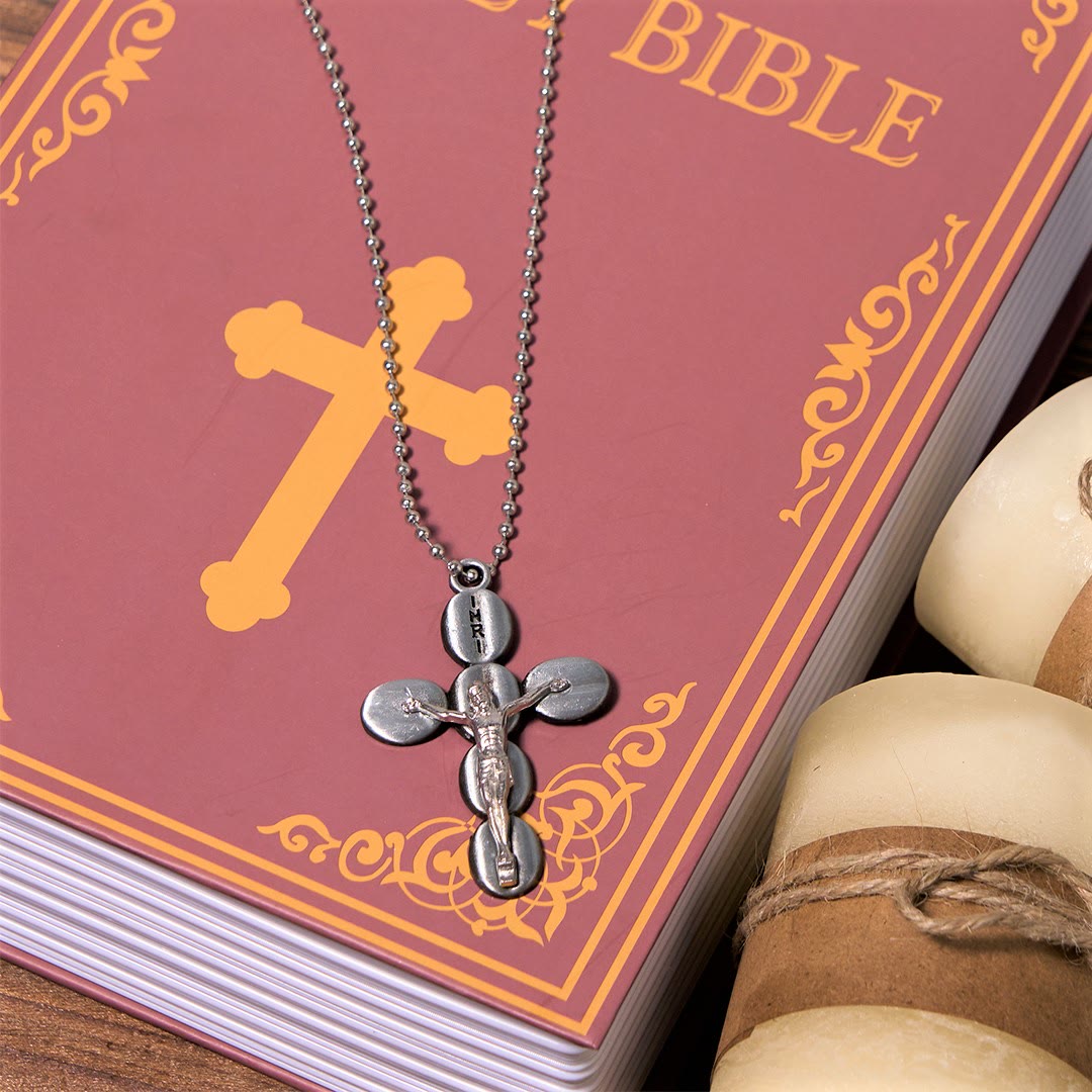 Simple Style Crucifx Protective Religion Amulet Pendant Necklace