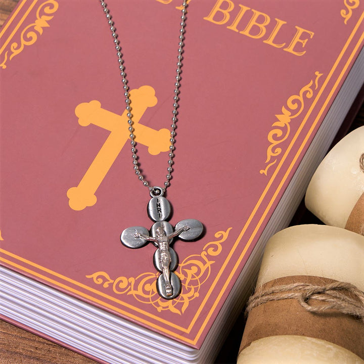 Simple Style Crucifx Protective Religion Amulet Pendant Necklace