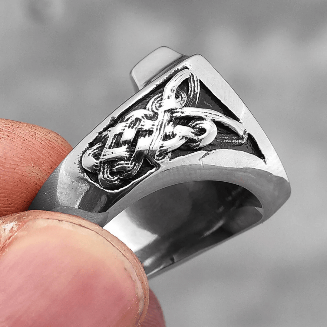 Retro Style St. Michael Guardian Angel Protection & Strength Ring