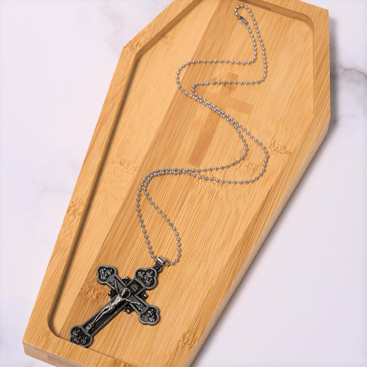 Classic Style Multicolor Craft Alloy Crucifix Faith Pendant Necklace