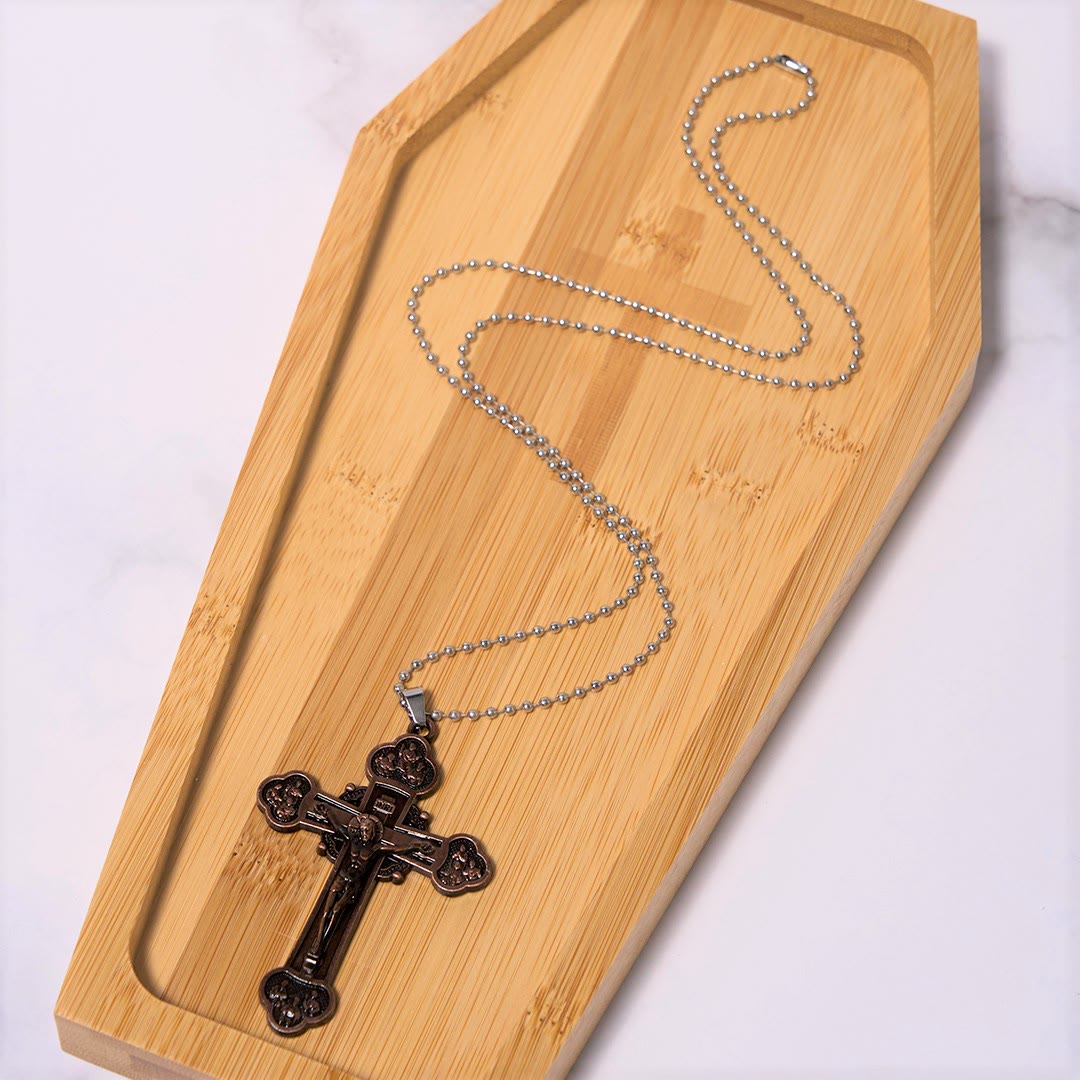 Classic Style Multicolor Craft Alloy Crucifix Faith Pendant Necklace