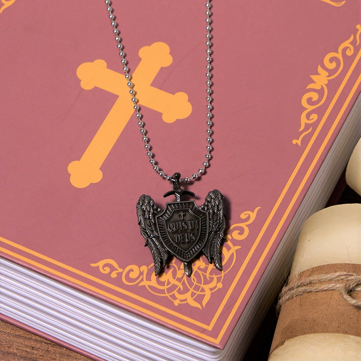 Guardian Angel Quis Ut Deus Collection Shield of Faith Necklace