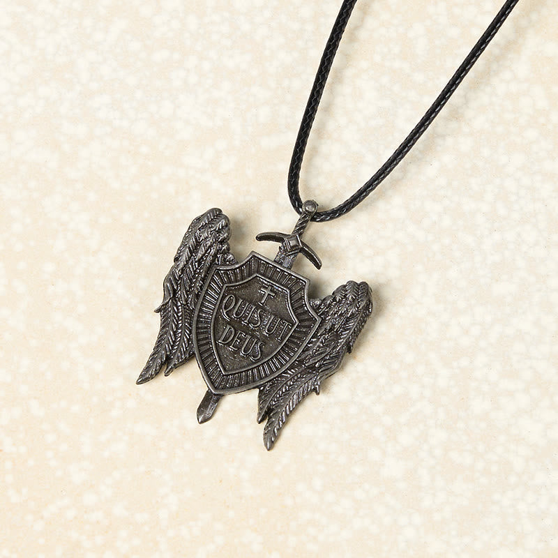 Guardian Angel Quis Ut Deus Collection Shield of Faith Necklace