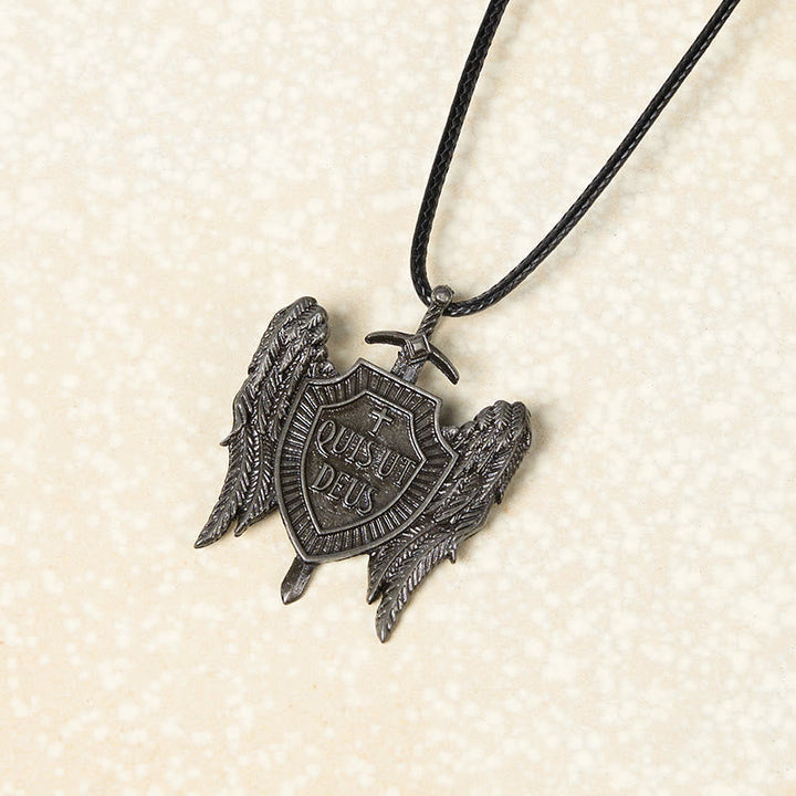 Guardian Angel Quis Ut Deus Collection Shield of Faith Necklace