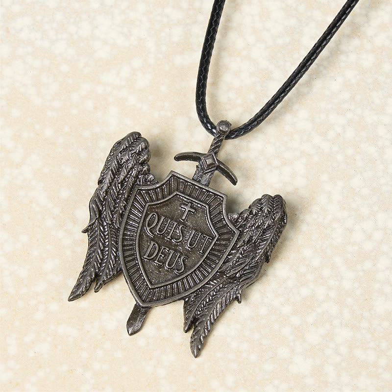 Guardian Angel Quis Ut Deus Collection Shield of Faith Necklace