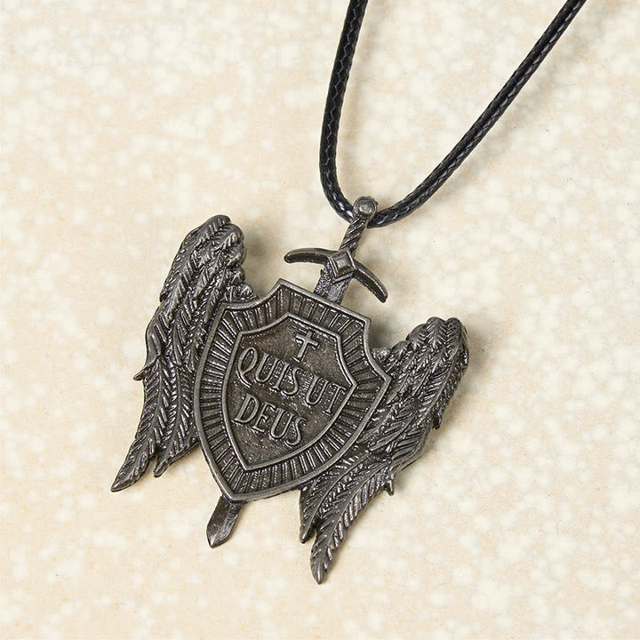 Guardian Angel Quis Ut Deus Collection Shield of Faith Necklace