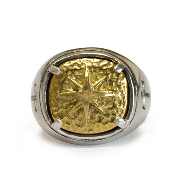 Classic Style Star of Bethlehem Cross Sacred Blessing Ring
