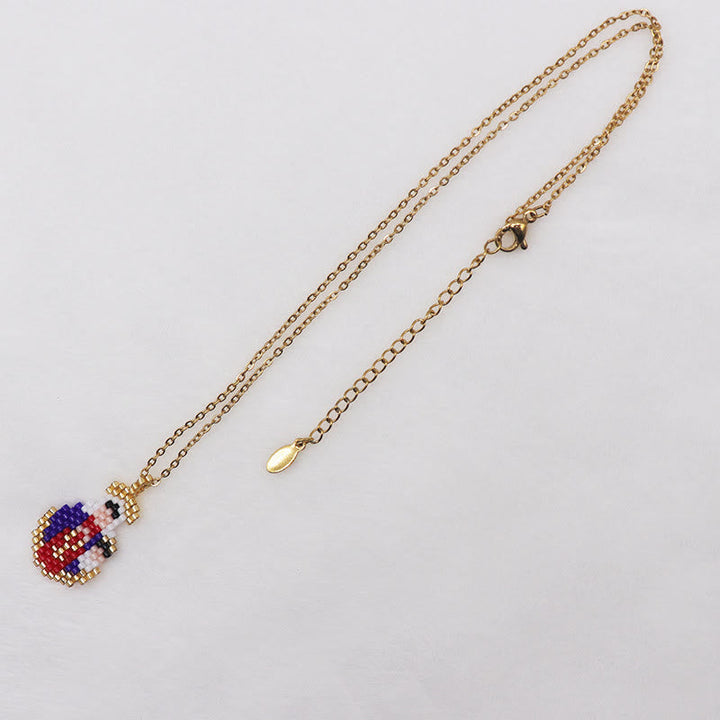Colored Style Cartoon Saints Beaded Charming Faith Inspired Necklace