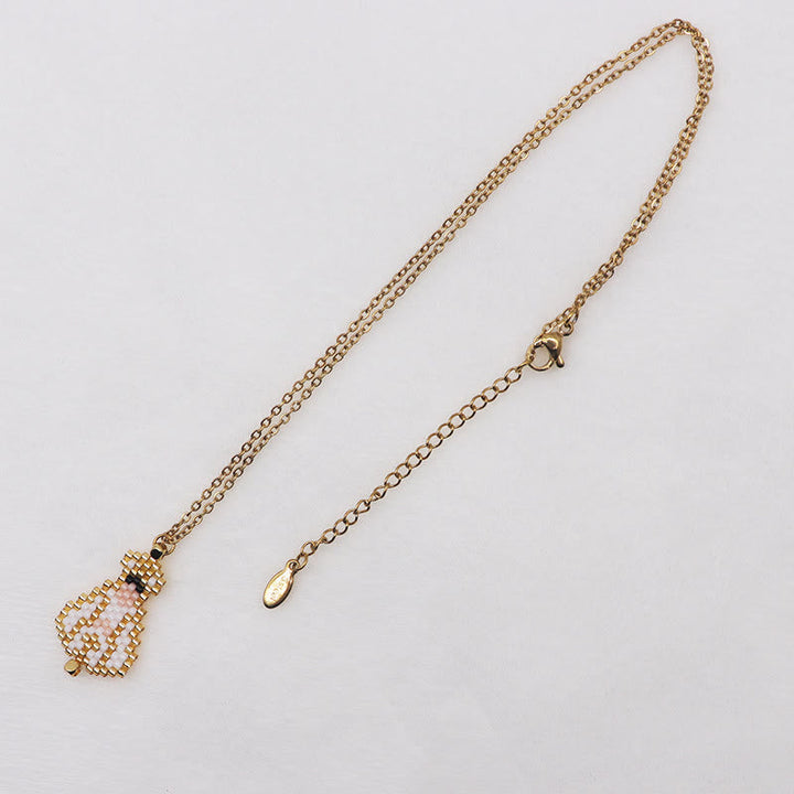 Colored Style Cartoon Saints Beaded Charming Faith Inspired Necklace